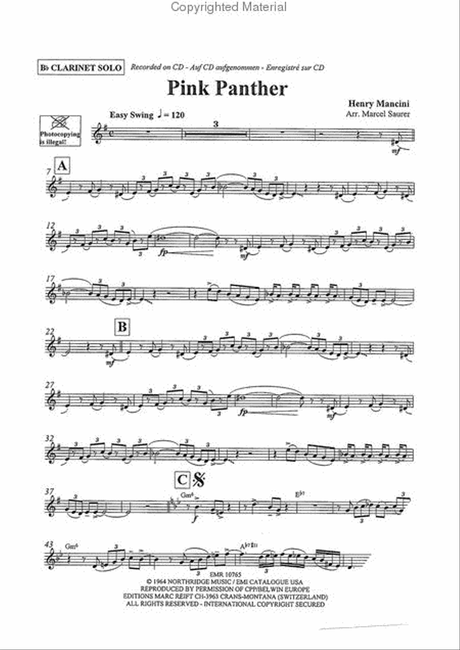 Pink Panther Pink Panther Concert Band scores gallery preview page 3
