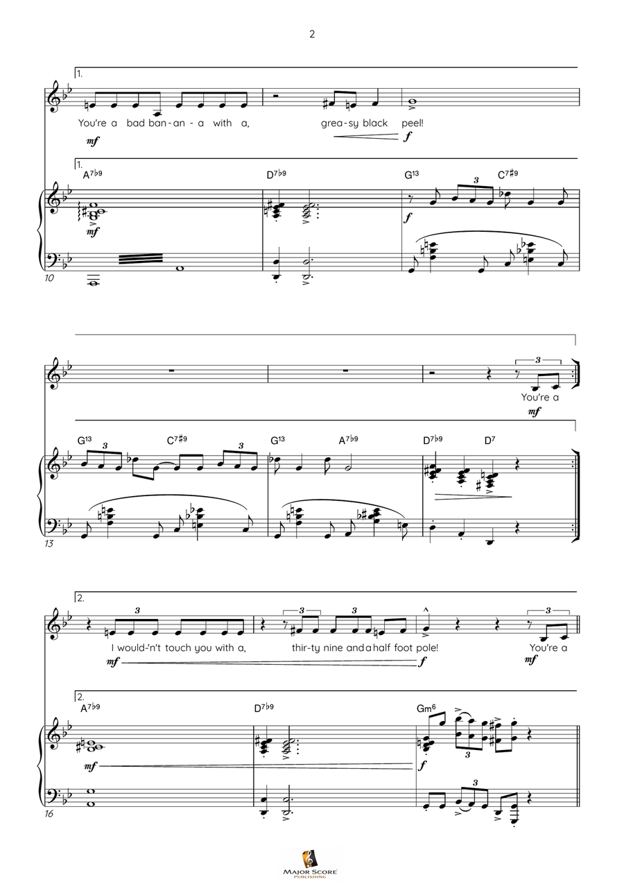 You're A Mean One, Mr. Grinch Piano, Vocal scores gallery preview page 3