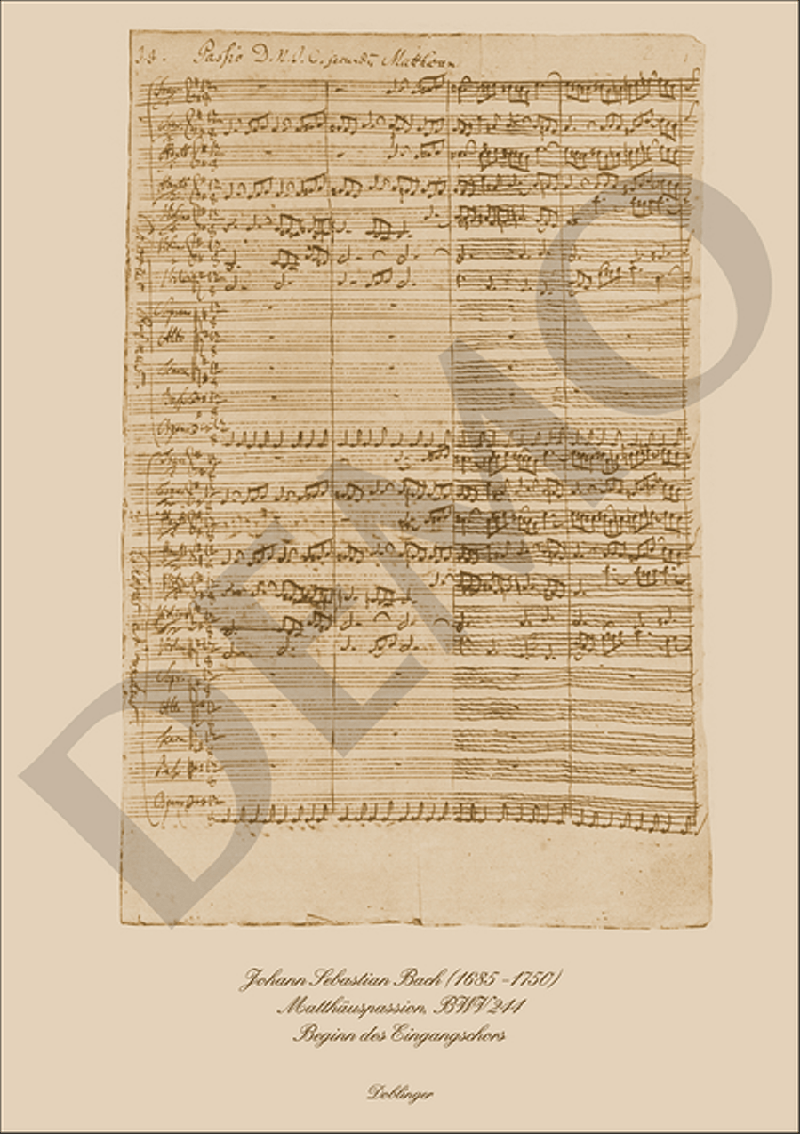 Matthauspassion - Eingangschor Score scores gallery preview page 1