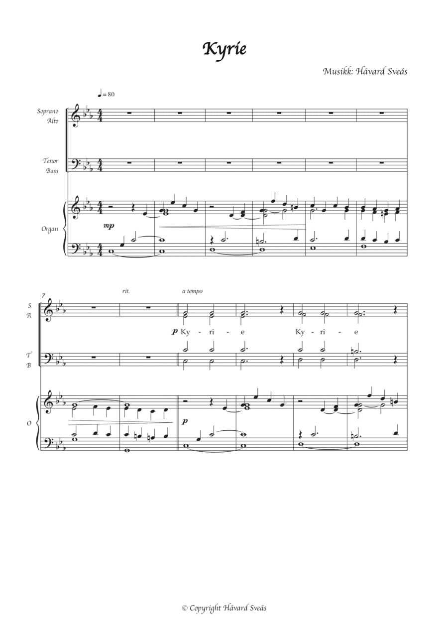 Kyrie 4-Part - Digital Sheet Music