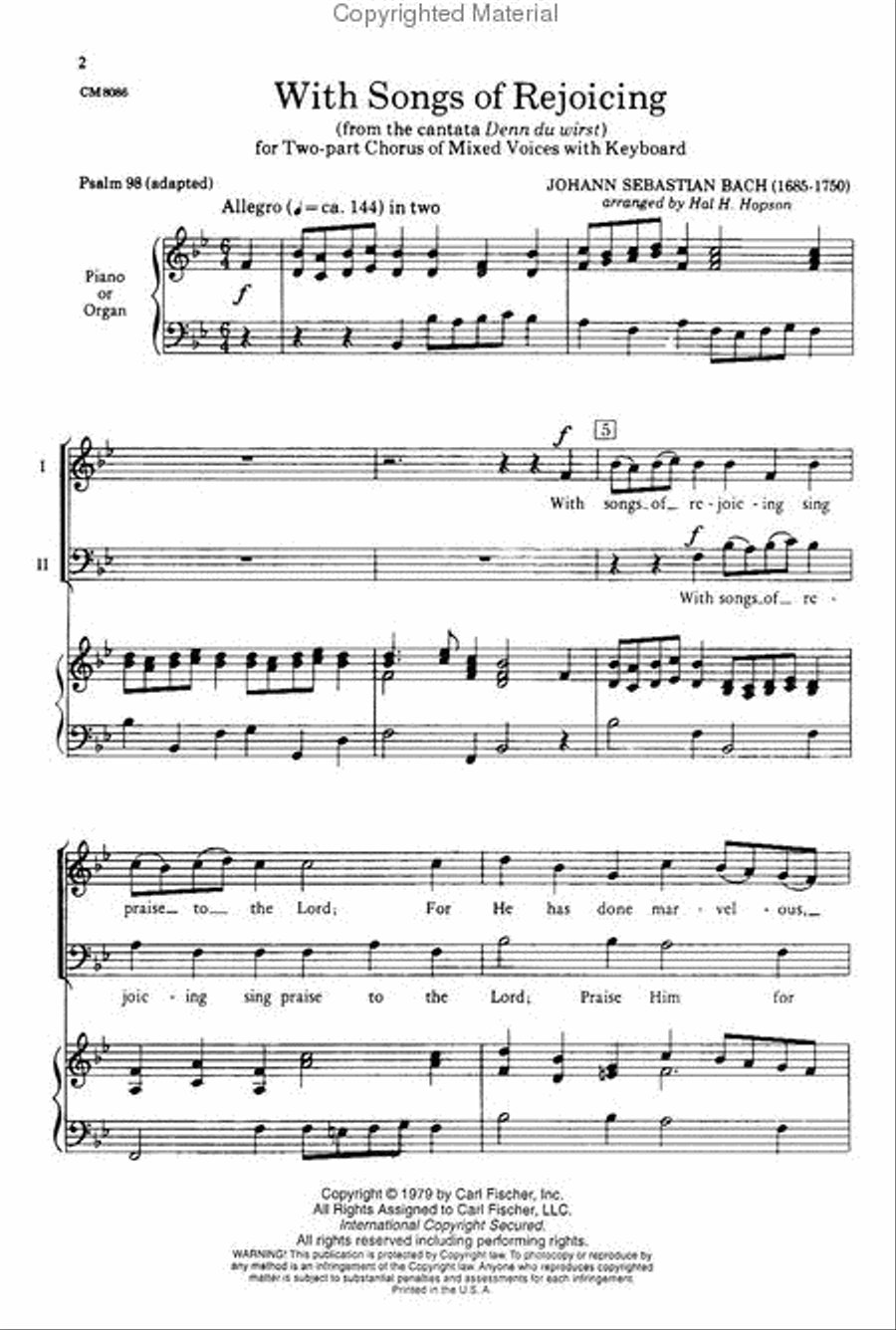 With Songs of Rejoicing With Songs of Rejoicing Choir scores gallery preview page 2