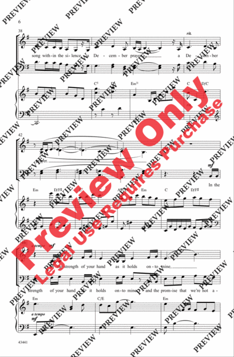 December Prayer 4-Part scores gallery preview page 6