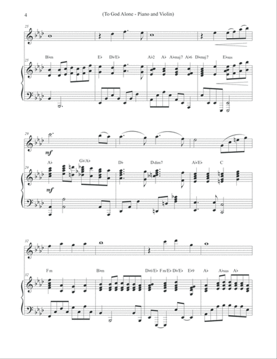 To God Alone (Classic Violin Hymn Arrangement) image number null