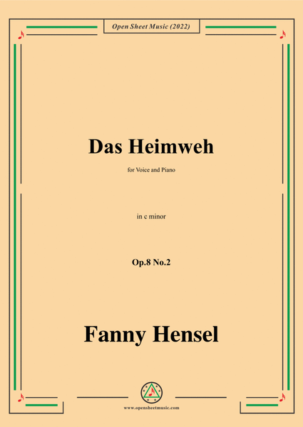 Fanny Hensel-Das Heimweh,Op.8 No.2,in c minor,for Voice and Piano