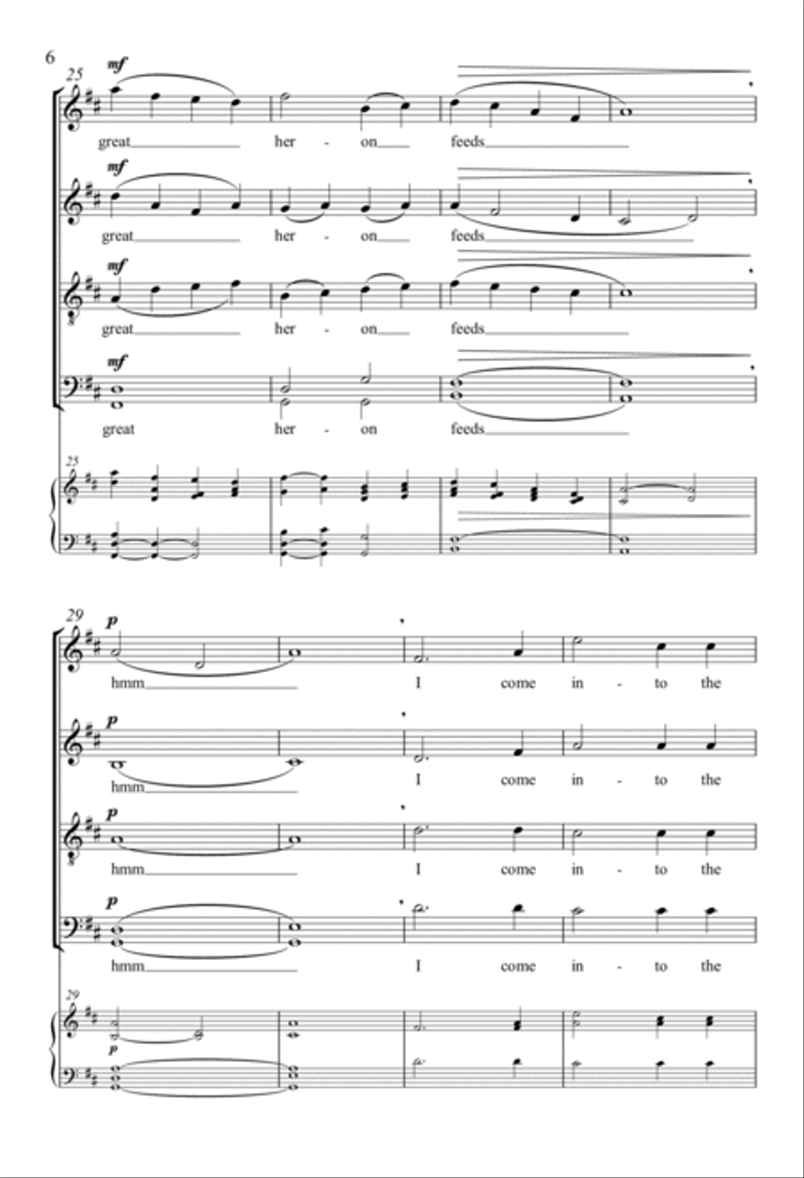 The Peace of Wild Things 4-Part scores gallery preview page 5