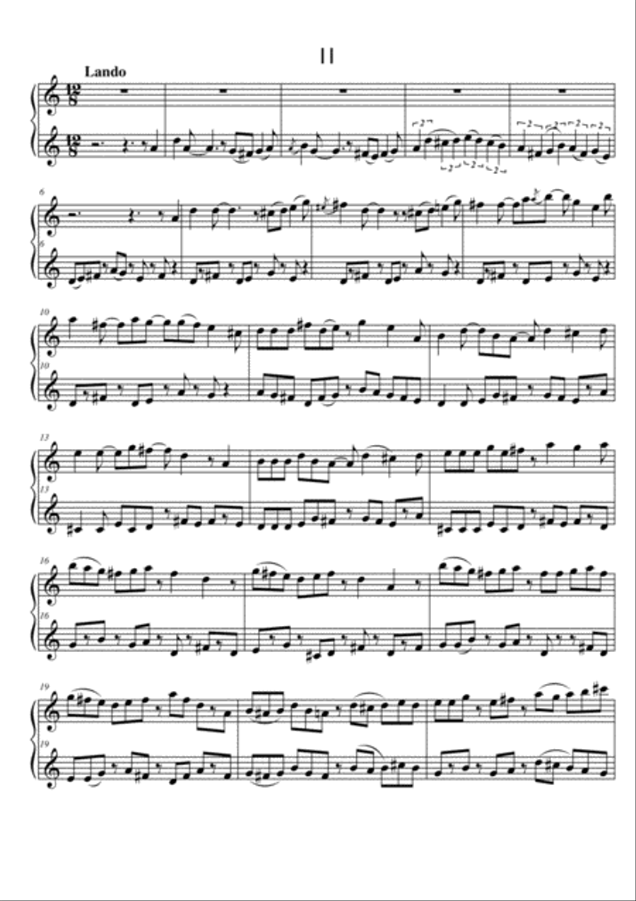 Duo N° 3 Op 27 para dos flautas y cajón (for two flutes and cajon) Flute Duet scores gallery preview page 6