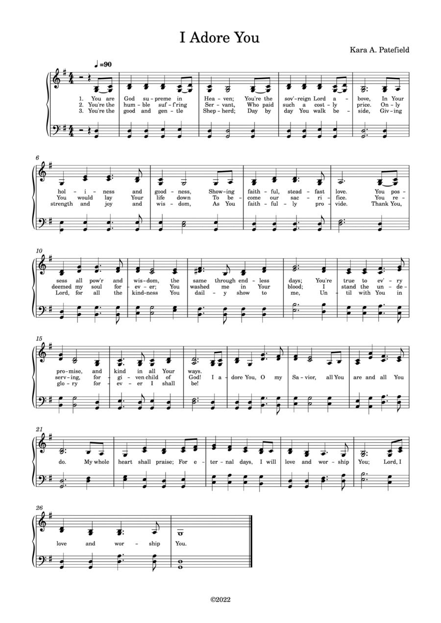 I Adore You Voice scores gallery preview page 1