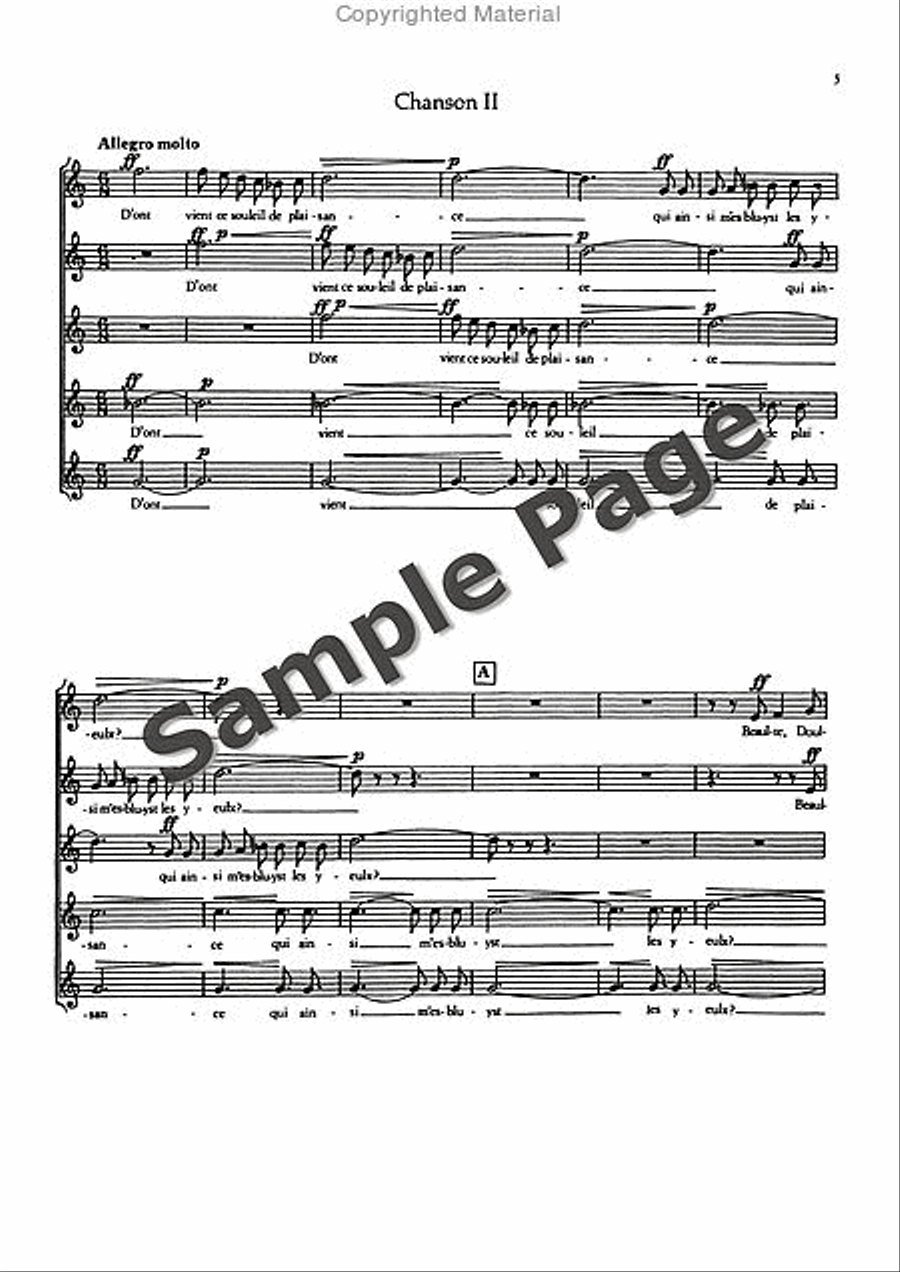 3 French Choruses from the ballet “Joan von Zarissa” Women's Choir scores gallery preview page 6