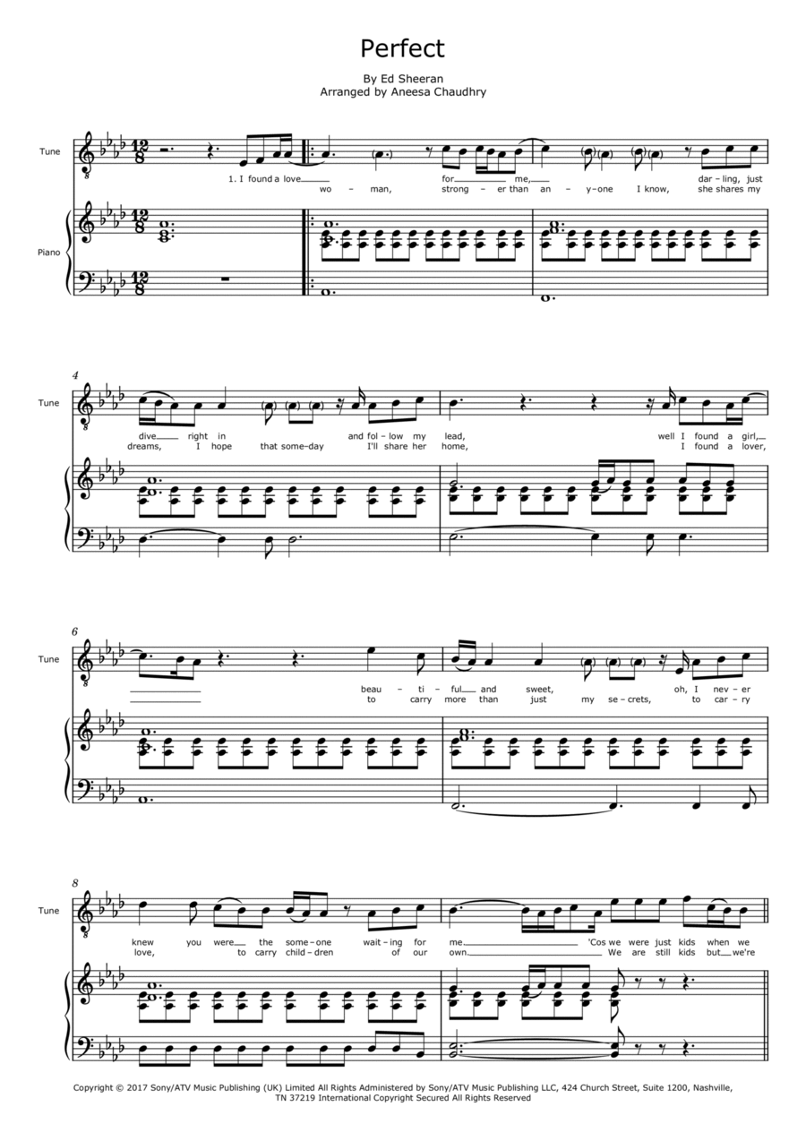 Perfect Perfect 3-Part scores gallery preview page 1