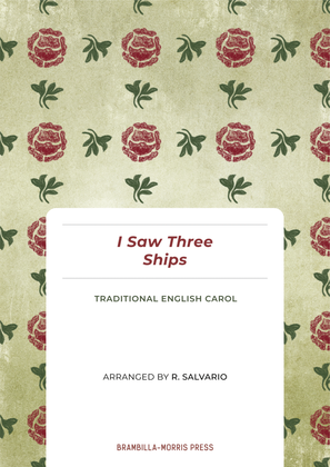 Book cover for I Saw Three Ships Piano Solo (Sheet Music) - D Major