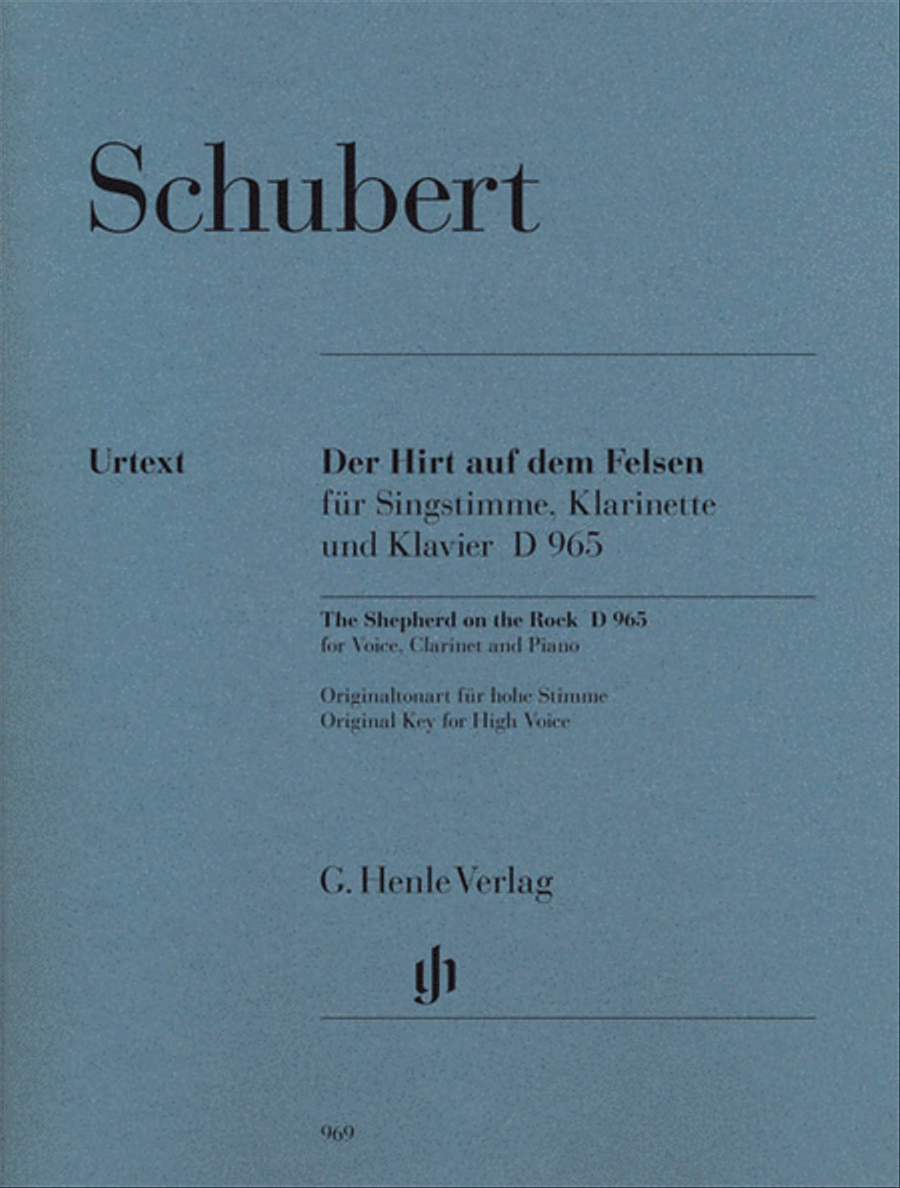The Shepherd on the Rock, D. 965 Clarinet scores gallery preview page 1