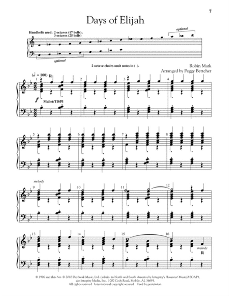 Easy to Ring Praise and Worship 3-Octaves scores gallery preview page 24