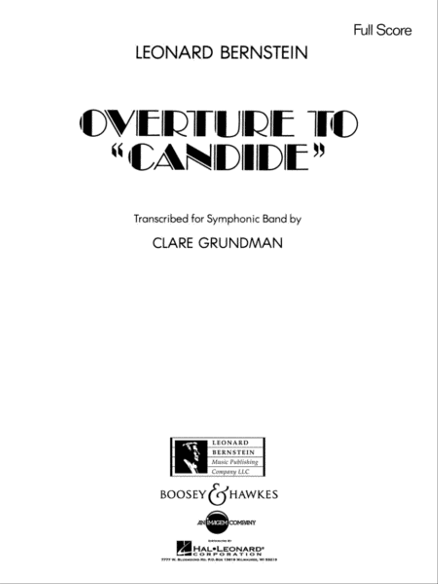 Overture to Candide Concert Band scores gallery preview page 1