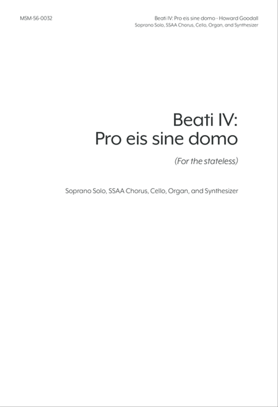 Beati IV: Pro eis sine domo (For the stateless) SSAA scores gallery preview page 2