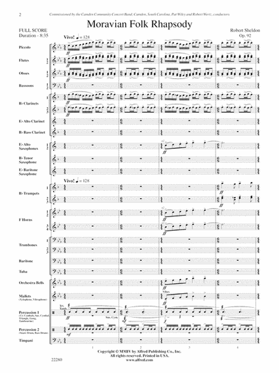 Moravian Folk Rhapsody: Score