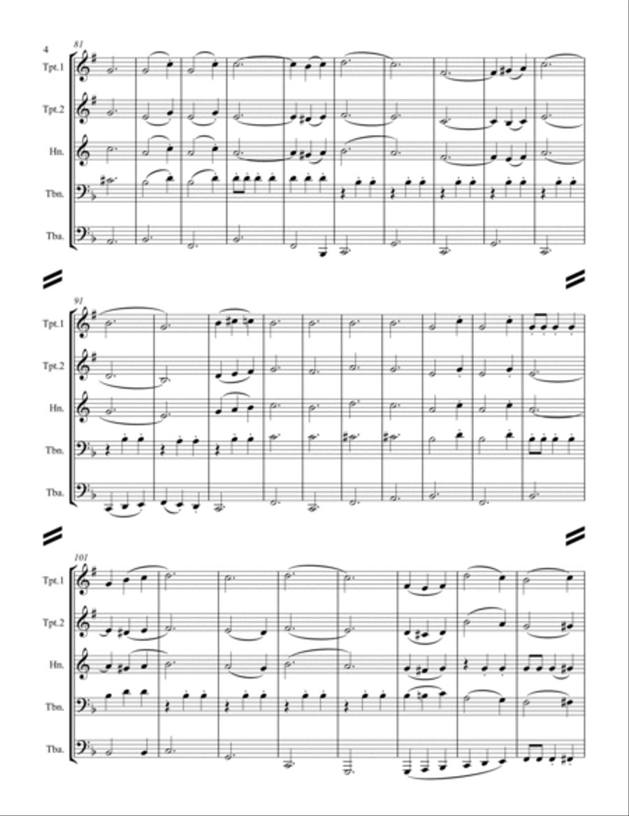 German Waltz (Oktoberfest) Medley (for Brass Quintet) image number null