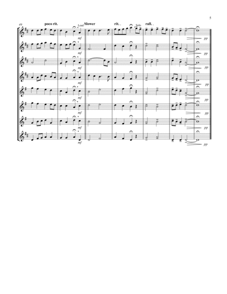 Simple Gifts ('Tis the Gift to Be Simple) (F) (Saxophone Octet - 4 Alto, 3 Tenor, 1 Bari) (Alto lead