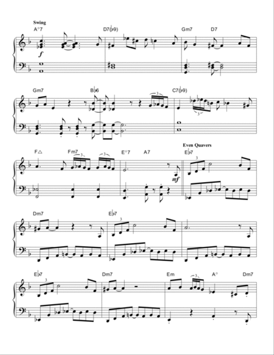 A Night In Tunisia A Night In Tunisia Piano Solo scores gallery preview page 2