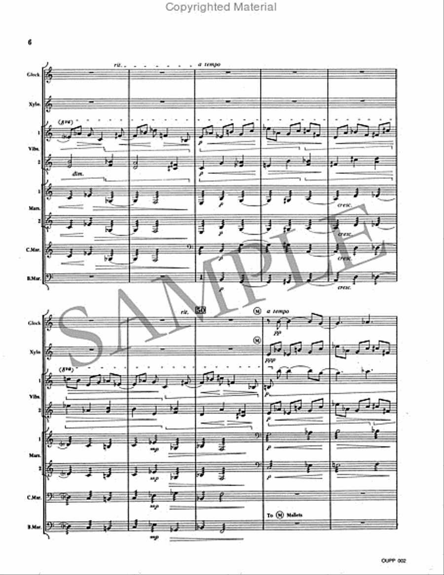 Two Movements for Mallets II Percussion Ensemble scores gallery preview page 6