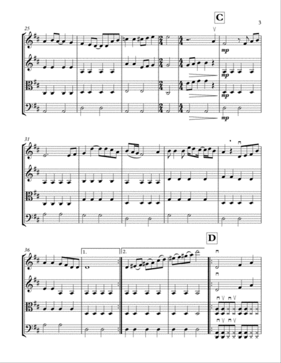 Hey Jude String Quartet scores gallery preview page 4
