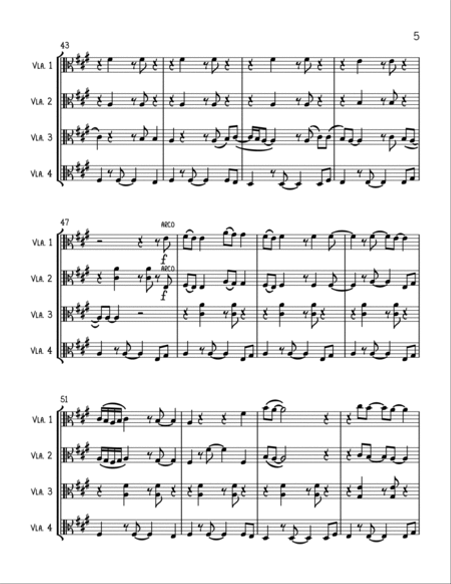 Stand By Me Stand By Me String Quartet scores gallery preview page 5