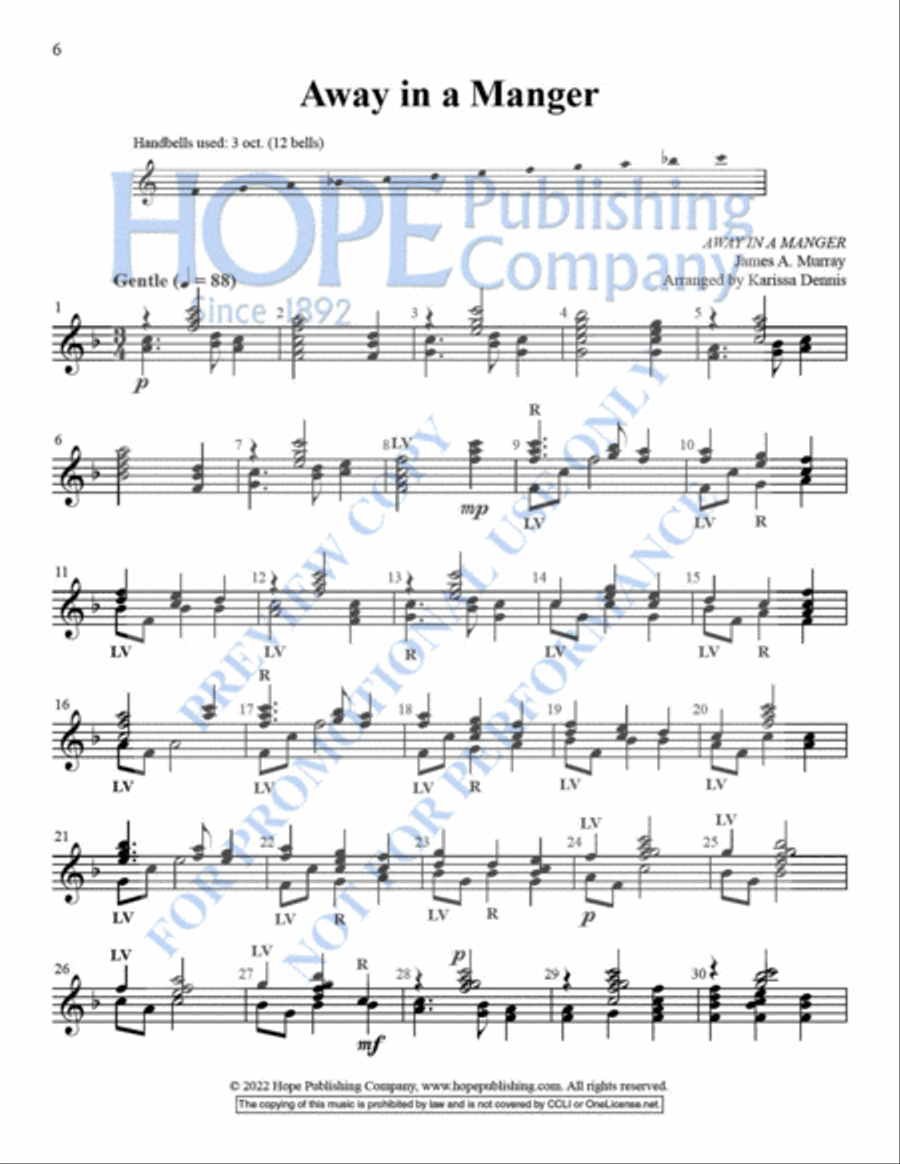 Ring With 6 Year-Round, Vol. 3 Handbell Choir scores gallery preview page 7