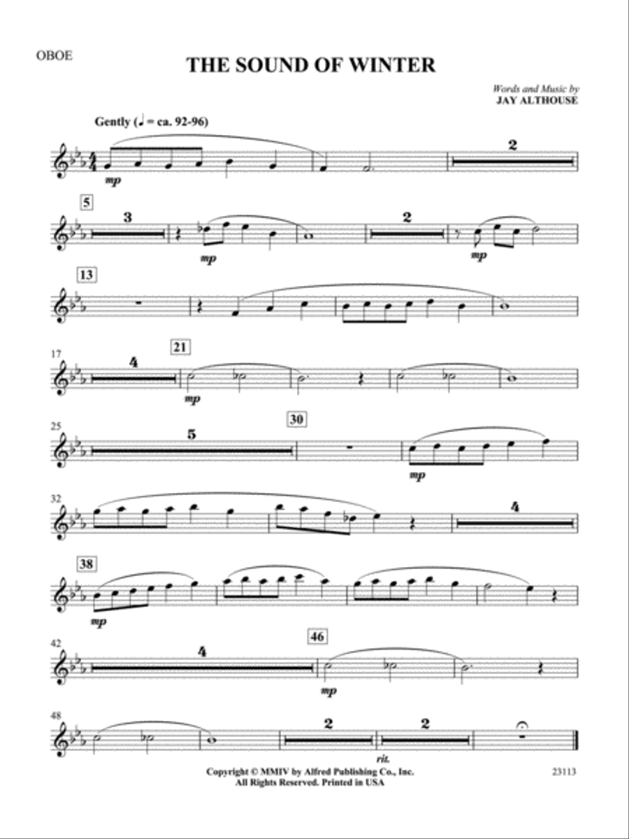 The Sound of Winter: Oboe Oboe Solo scores gallery preview page 1