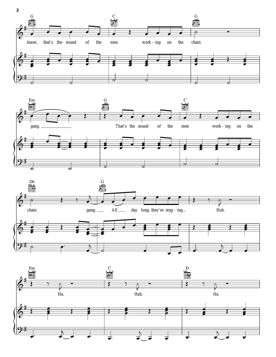 Chain Gang Acoustic Guitar scores gallery preview page 2
