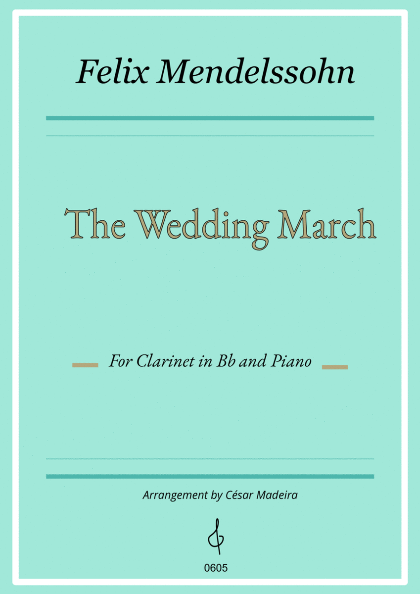 The Wedding March - Bb Clarinet and Piano (Individual Parts) image number null