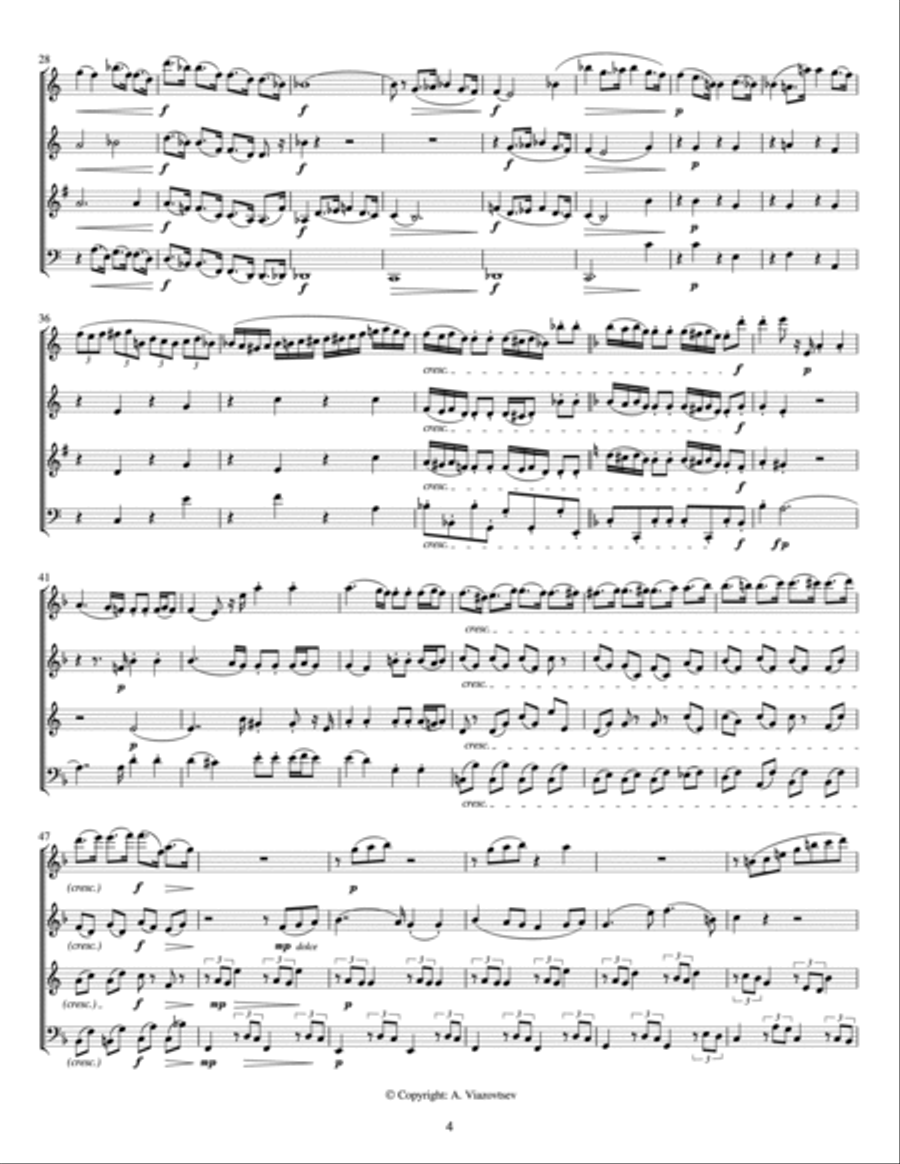 Beethoven - String Quartet #15, op. 132 String Quartet scores gallery preview page 4