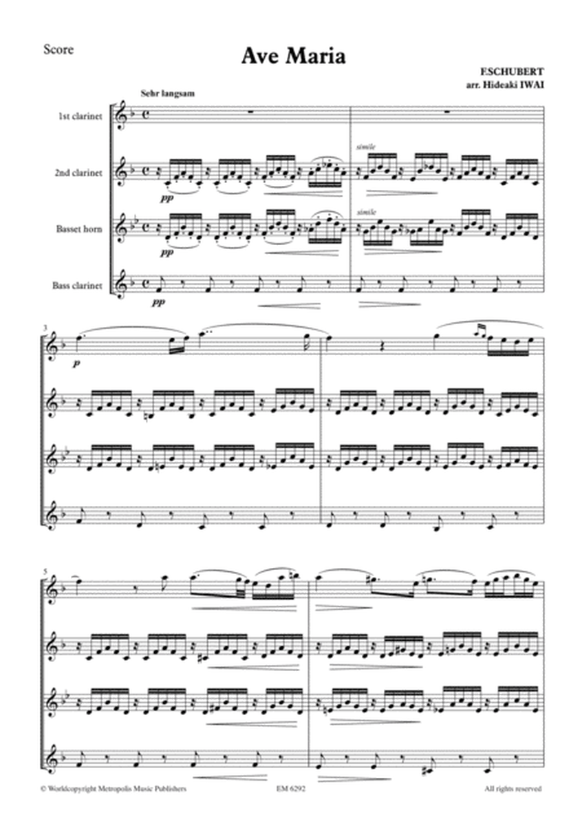 Ave Maria for Clarinet Quartet
