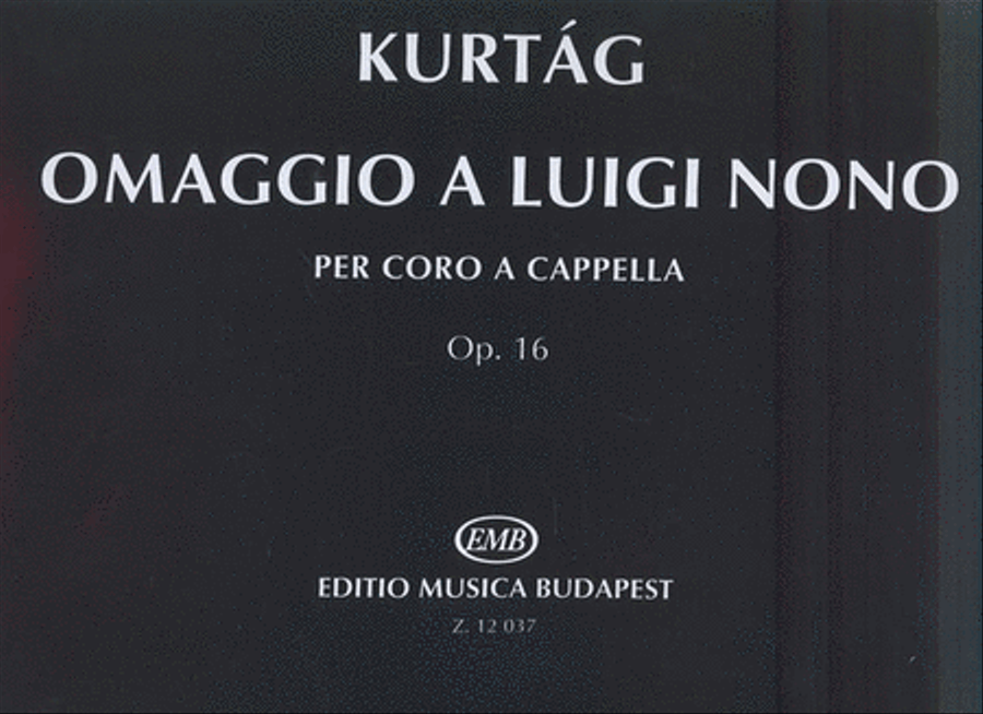Omaggio a Luigi Nono op. 16 A Cappella scores gallery preview page 1