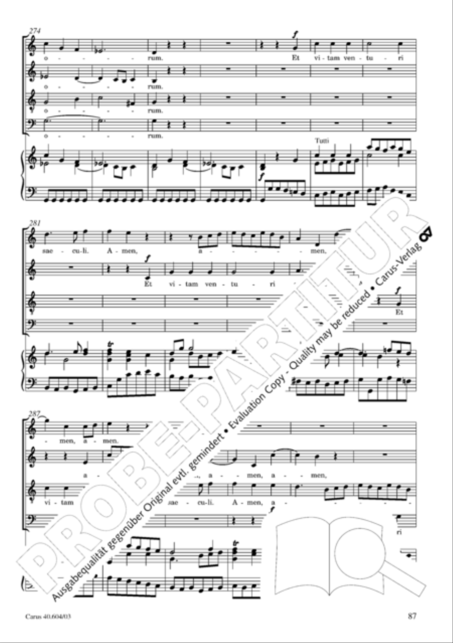Grosse Mariazeller Messe in C 4-Part scores gallery preview page 96