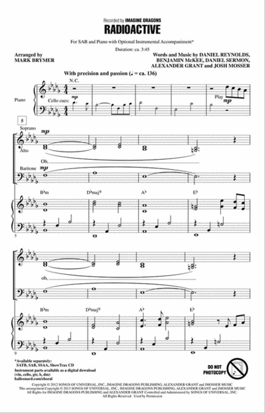 Radioactive 3-Part scores gallery preview page 2