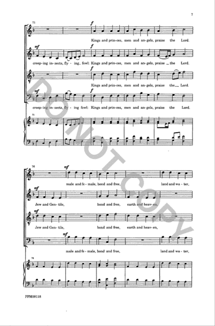 An Anthem for Thanksgiving 4-Part scores gallery preview page 8