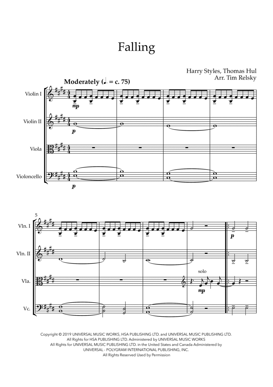 Falling String Quartet scores gallery preview page 1