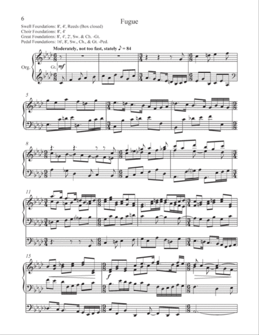 Fantasia and Fugue on Leoni Organ Solo scores gallery preview page 5