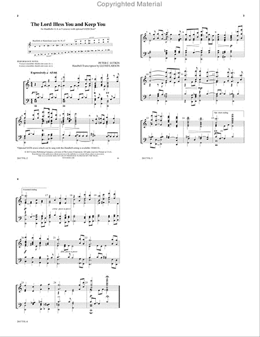 The Lord Bless You and Keep You 5-Octaves scores gallery preview page 2