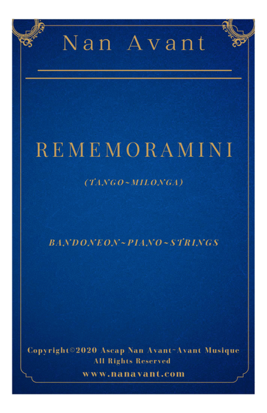 Rememoramini~Argentine Tango for Bandoneon, Piano and Strings