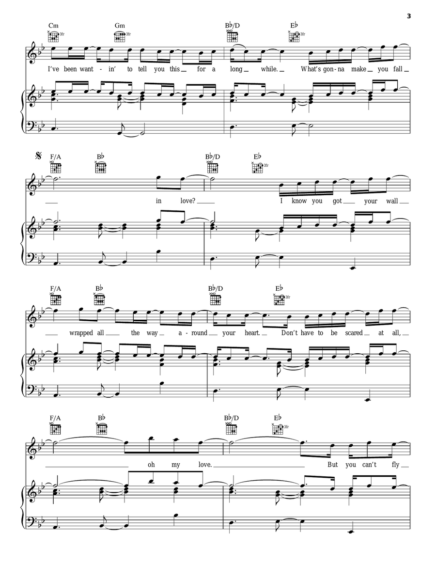 Fall Piano, Vocal, Guitar scores gallery preview page 3