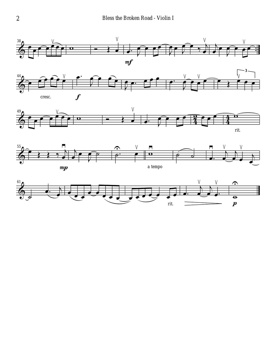 Bless The Broken Road String Quartet scores gallery preview page 2