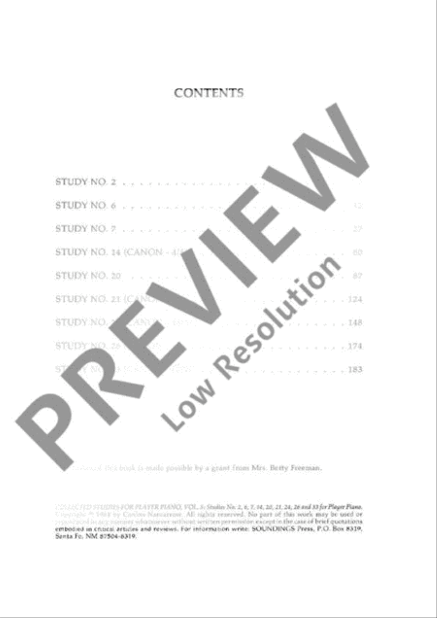 Collected Studies for Player Piano Piano Method scores gallery preview page 4