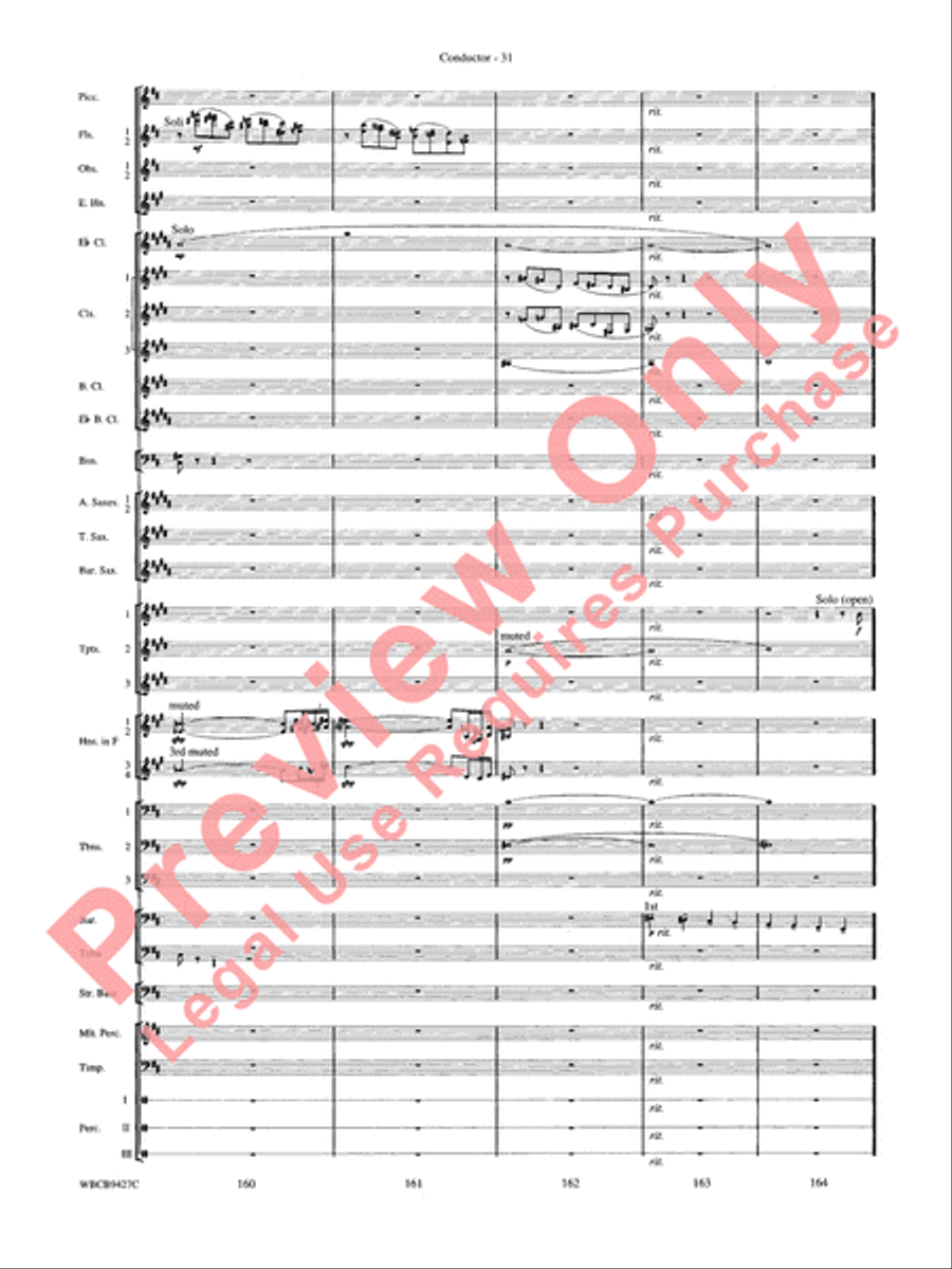An American in Paris Concert Band scores gallery preview page 33