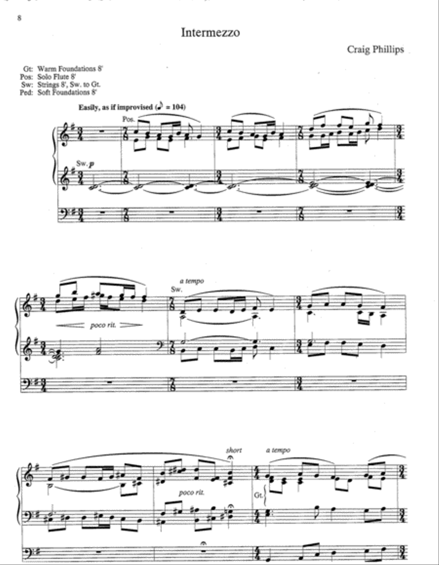 Triptych for Organ Organ Solo scores gallery preview page 4