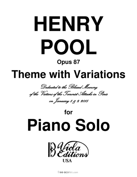 Theme with Variations for Piano Solo in G-do image number null