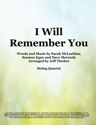I Will Remember You
