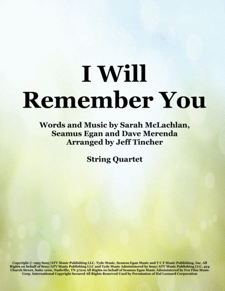 I Will Remember You image number null