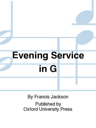 Book cover for Evening Service in G