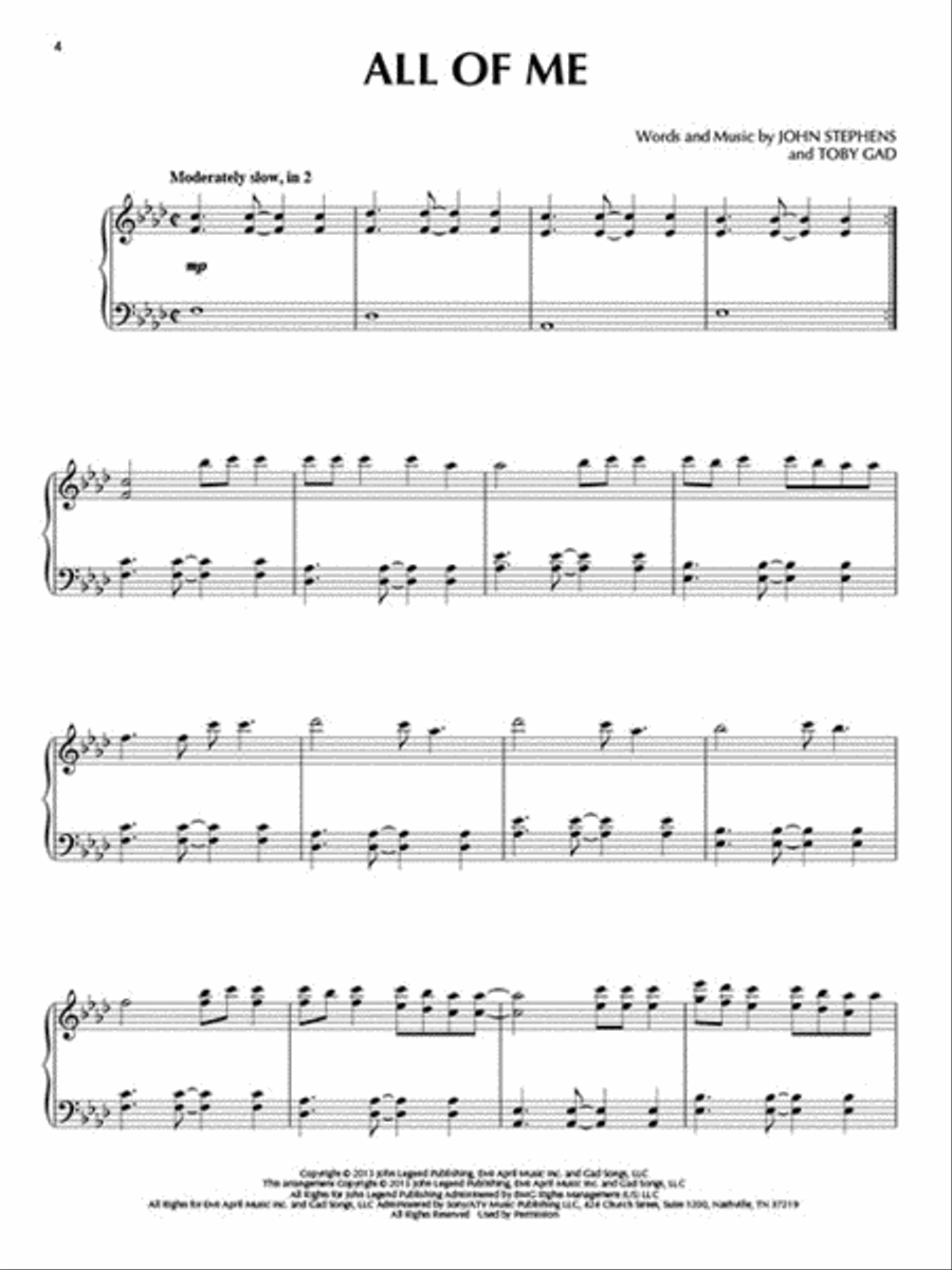 The Modern Wedding Collection Piano Solo scores gallery preview page 3