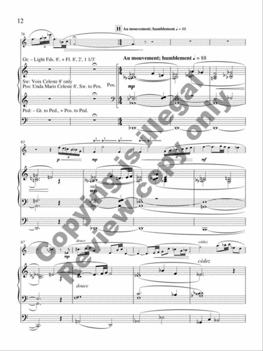 Rêverie: Hommage à Francis Poulenc Alto Saxophone scores gallery preview page 9